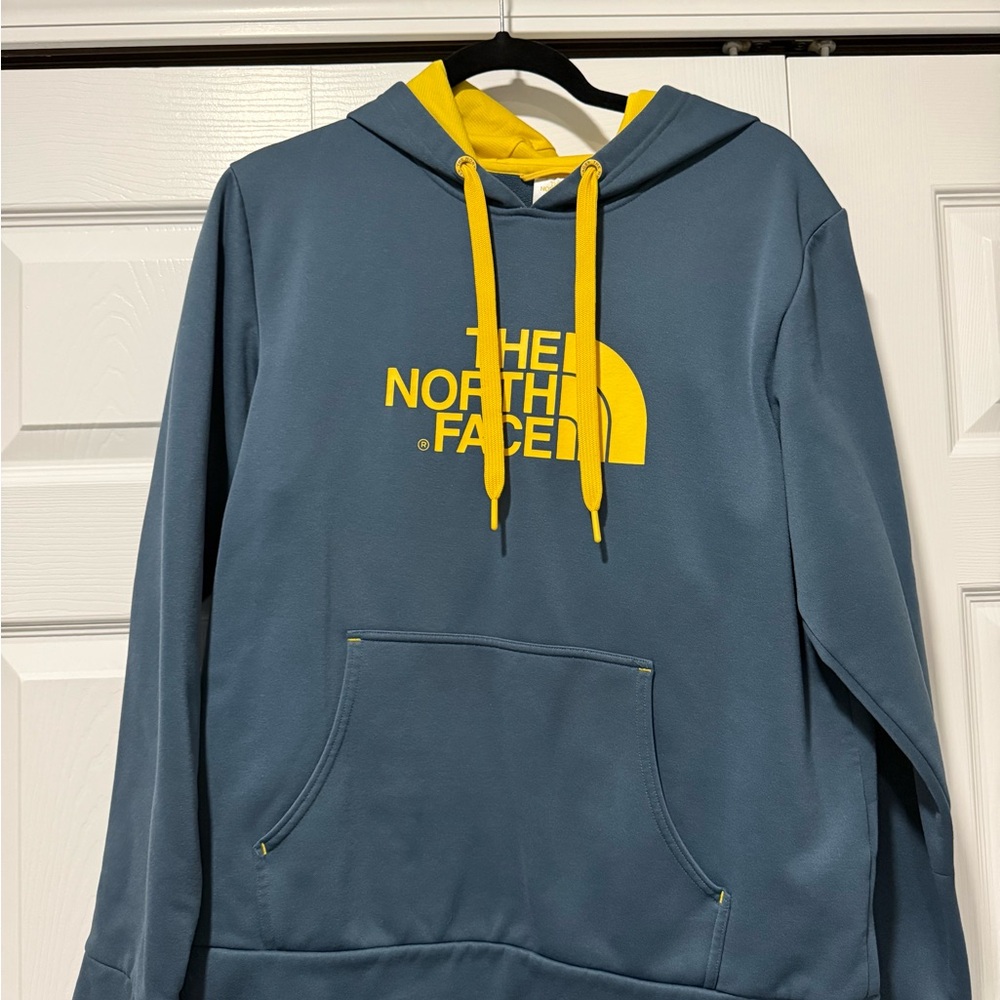 The North Face Blue and Yellow Hoodie